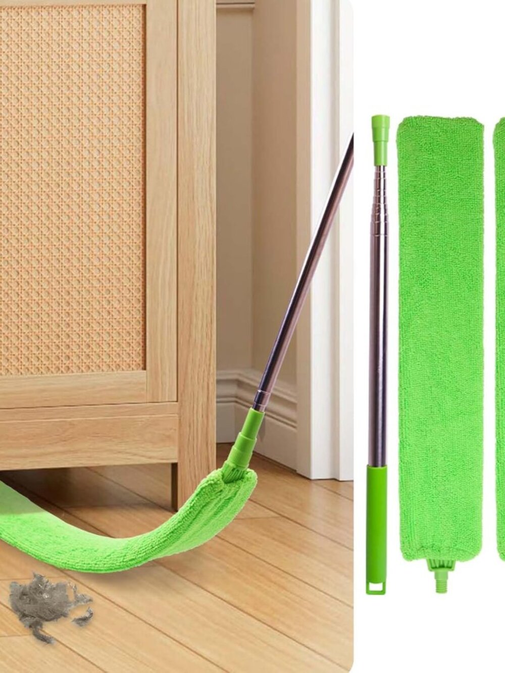 Retractable Gap Dust Cleaner Under Appliance Cleaning Tool, Flat Duster for Unde